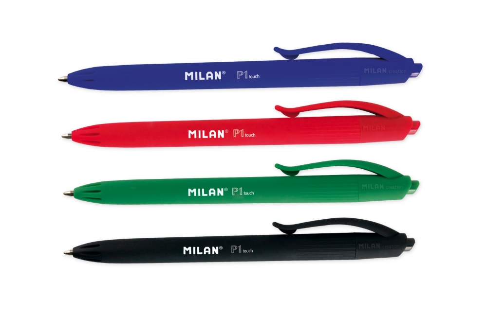 MILAN P1 TOUCH, AZUL,ROJO Y NEGRO CAJA 25 UNIDADES